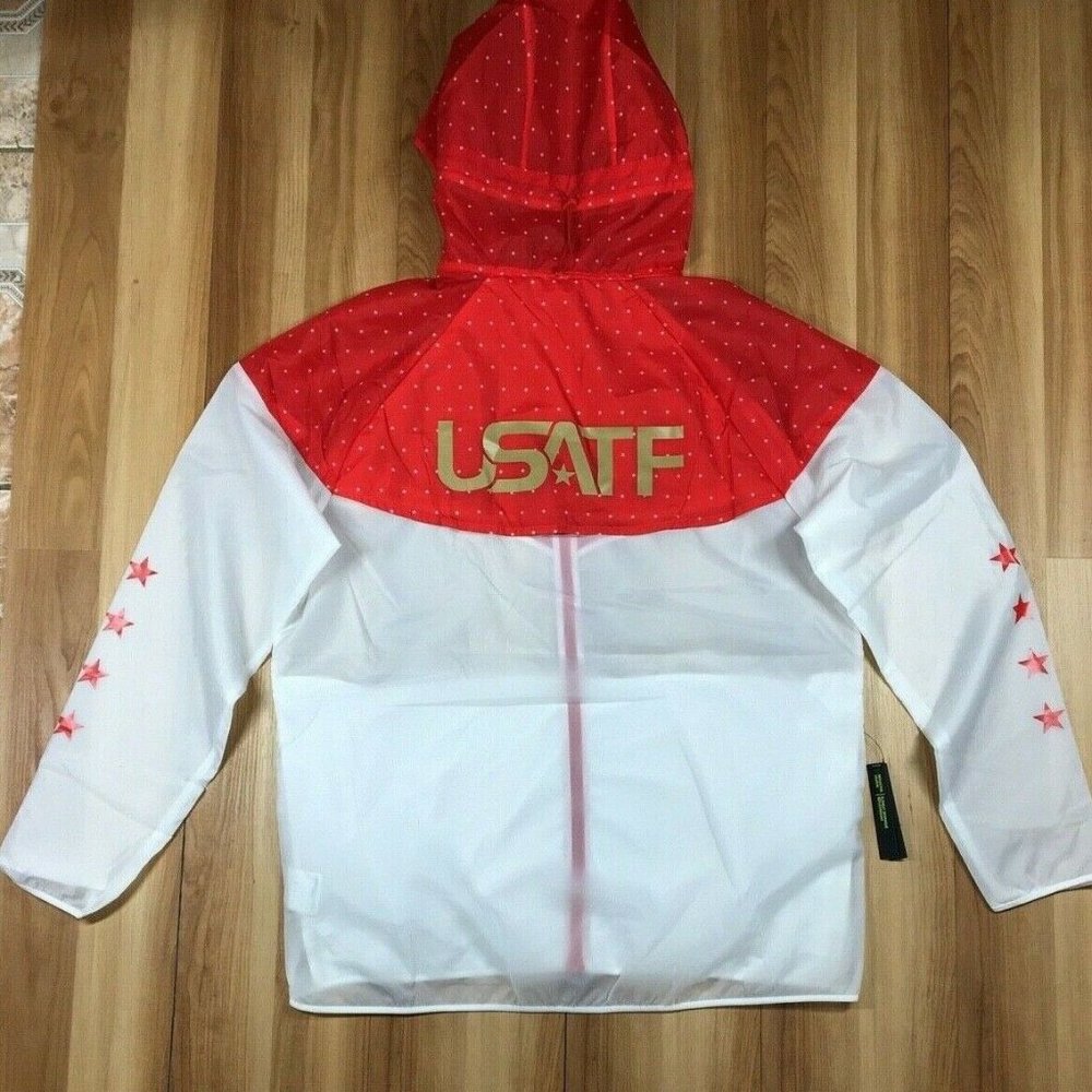 NEW Nike USATF Wind Runner Unisex Red White USA